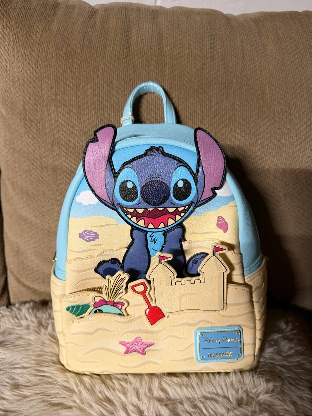 Disney Loungefly Summer Stitch Beach Sandcastle Mini Backpack Lilo & Stitch